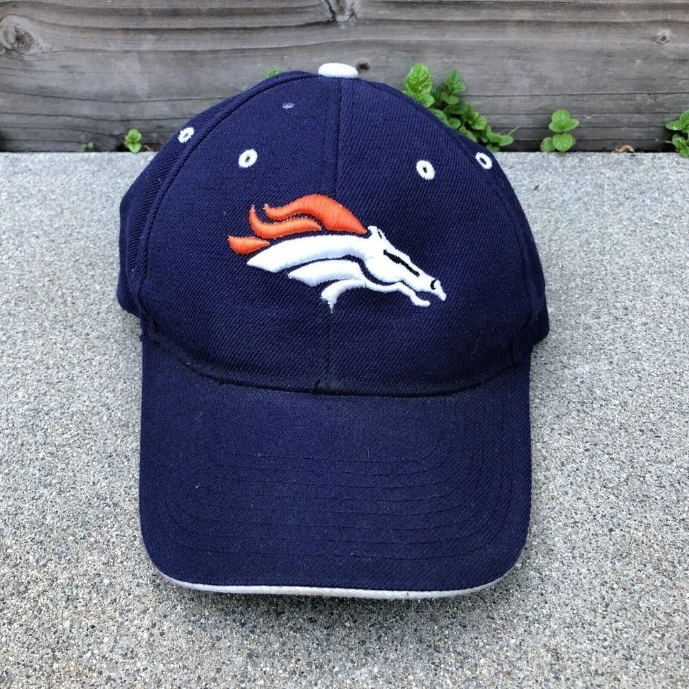 Vintage Denver Broncos NFL Wool Blend Baseball Hat Men's Blue Adjustable…​​​